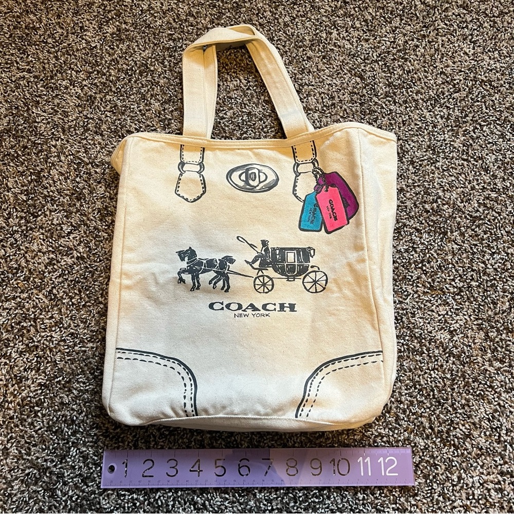 Coach canvas tote bag